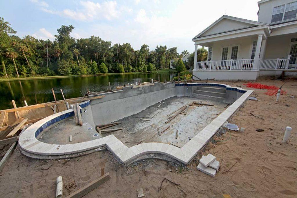 chantier piscine